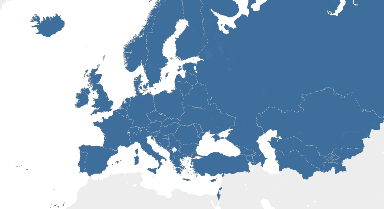 Map of IAPB regions - Europe